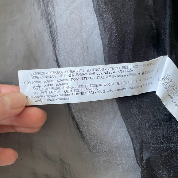 Zara Black Sheer Bow Tie Shirt - Picture 5 of 5